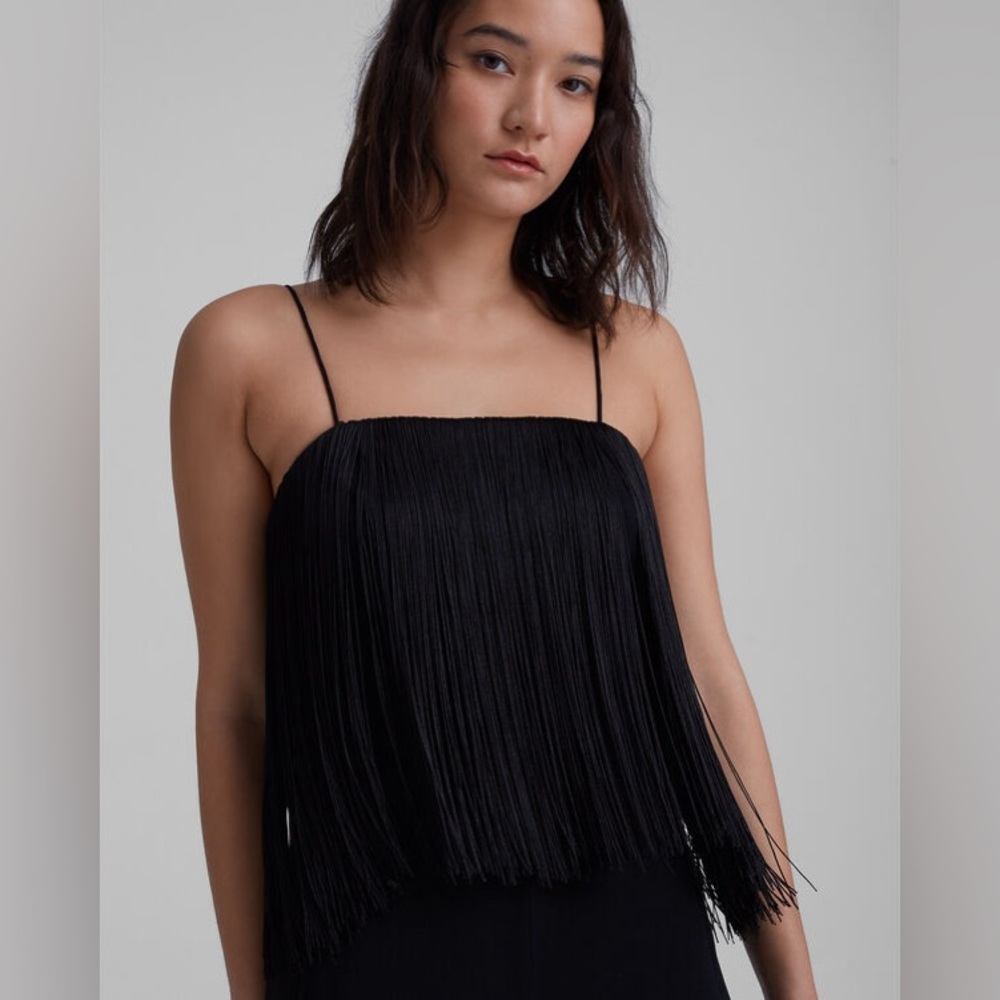 Club Monaco NWT Dressy Fringe Jumpsuit Size 00 XS - Picture 2 of 8